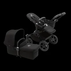 Bugaboo Donkey 5 Mono Kinderwagen 3 In 1 Black Midnight Black + Isofix Base + Voetenzak
