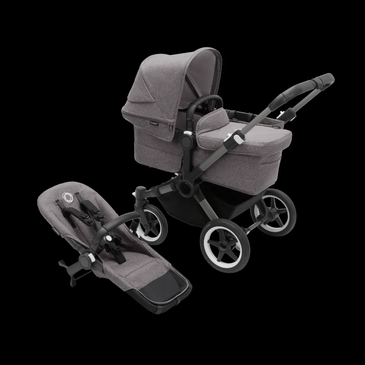 Bugaboo Donkey 5 Mono Kinderwagen 3 In 1 Graphite Grey Melange