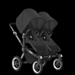 Bugaboo Donkey 5 Tweeling Kinderwagen 3 In 1 Graphite Midnight Black Met Twee Cybex Cloud T Groep 0 Autostoelen + Isofix Base