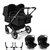 Bugaboo Donkey 5 Tweeling Kinderwagen 3 In 1 Graphite Midnight Black
