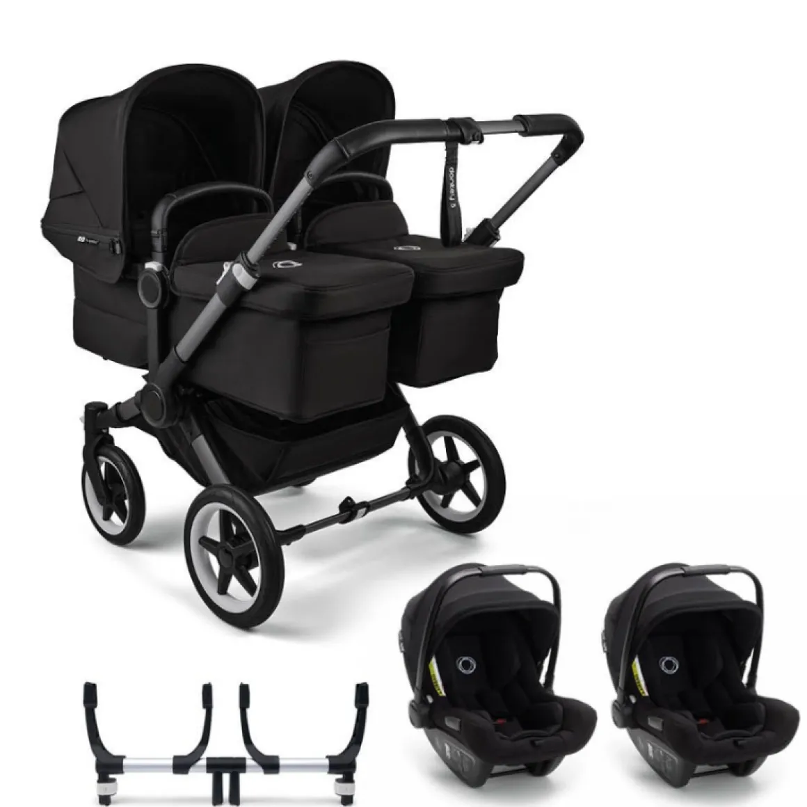 Bugaboo Donkey 5 Tweeling Kinderwagen 3 In 1 Graphite Midnight Black