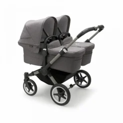 Bugaboo Donkey 5 Tweeling Kinderwagen 3 In 1 Graphite Grey Melange + Isofix Base