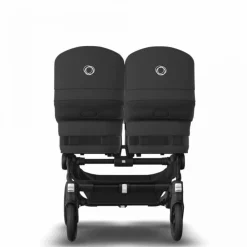 Bugaboo Donkey 5 Tweeling Kinderwagen 2 In 1 Black Midnight Black + Voetenzak