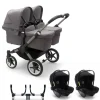 Bugaboo Donkey 5 Tweeling Kinderwagen 3 In 1 Graphite Grey Melange