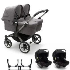Bugaboo Donkey 5 Tweeling Kinderwagen 3 In 1 Graphite Grey Melange