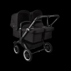 Bugaboo Donkey 5 Tweeling Kinderwagen 3 In 1 Graphite Midnight Black Met Twee Cybex Cloud T Groep 0 Autostoelen + Isofix Base + Voetenzak
