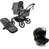 Bugaboo Kinderwagen 3 in 1 Fox 5 Renew Complete Graphite | Moon Grey + Bugaboo Autostoel Groep 0 Turtle Air by Nuna Black
