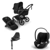 Bugaboo Kinderwagen 3 in 1 Fox 5 Renew Complete Black | Heritage Black + Cybex Autostoel Groep 0 Cloud T I Size Sepia Black + Draaibare Base T Black