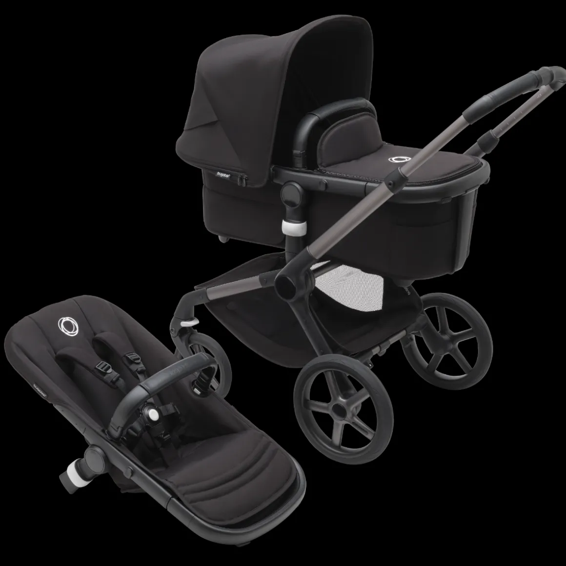 Bugaboo Kinderwagen 3 In 1 Fox 5 Compleet Graphite Midnight Black + Accessoires