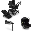 Bugaboo Kinderwagen 3 in 1 Fox 5 Renew Complete Black | Heritage Black + Bugaboo Autostoel Groep 0 Turtle Air by Nuna Black + Draaibare Isofix Base 360