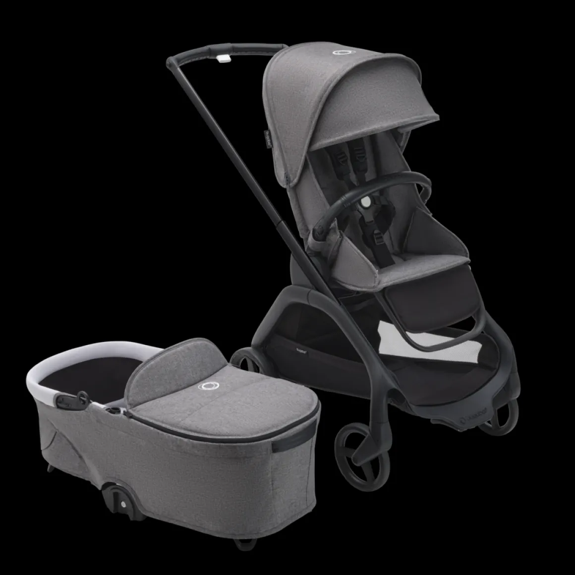 Bugaboo Kinderwagen 3 In 1 Dragonfly Graphite Grey Melange Inclusief Accessoires