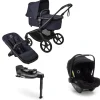 Bugaboo Kinderwagen 3 in 1 Fox 5 Renew Complete Black | Deep Indigo + Bugaboo Autostoel Groep 0 Turtle Air by Nuna Black + Draaibare Isofix Base 360