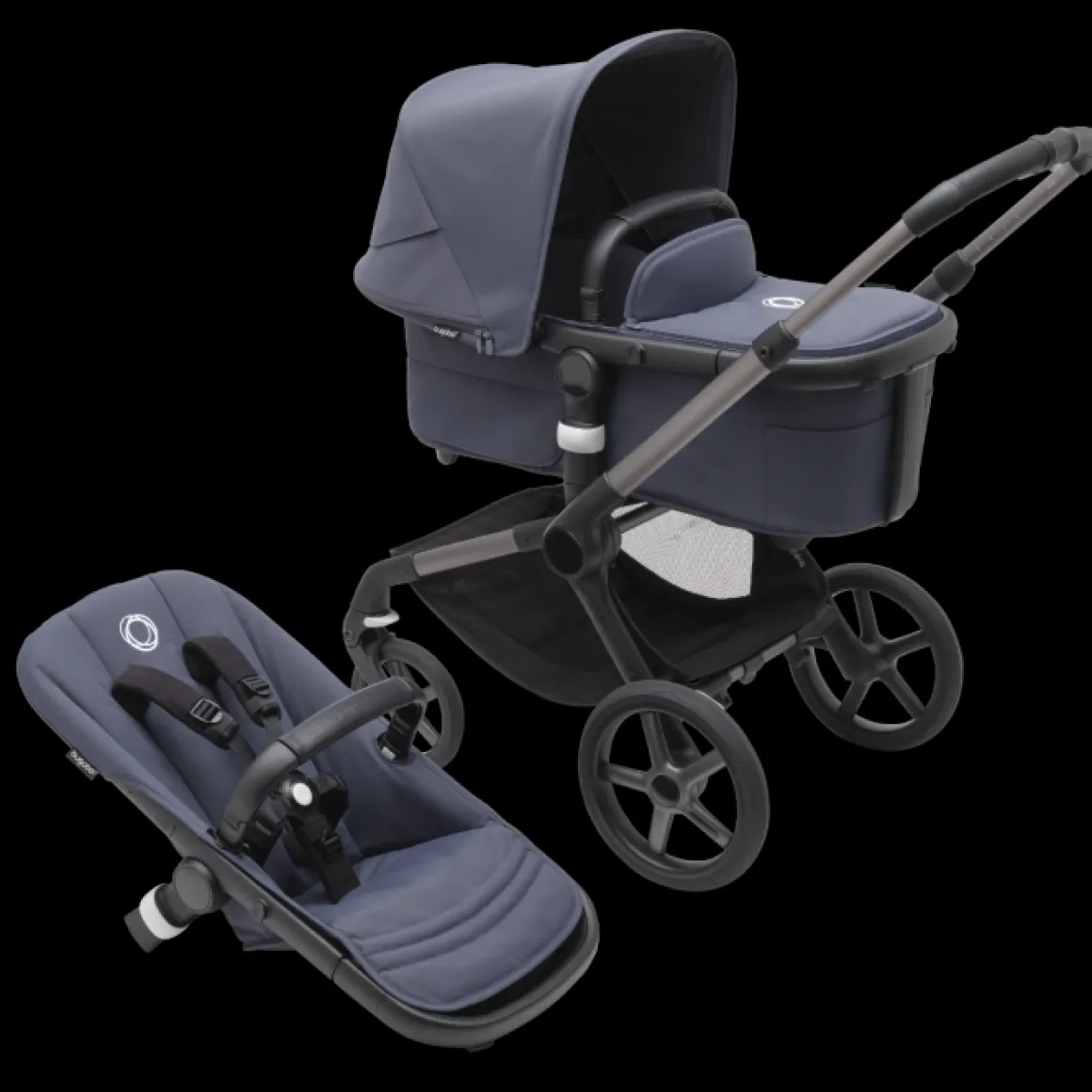 Bugaboo Kinderwagen 3 in 1 Fox 5 Compleet Graphite Stormy Blue