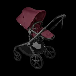 Bugaboo Kinderwagen 3 in 1 Fox 5 Renew Complete Black | Dark Cherry + Bugaboo Autostoel Groep 0 Turtle Air by Nuna Black + Draaibare Isofix Base 360 + Autostoel adapters