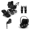 Bugaboo Kinderwagen 3 in 1 Fox 5 Renew Complete Black | Heritage Black + Cybex Autostoel Groep 0 Cloud T I Size Sepia Black + Draaibare Base T Black + Autostoel adapters