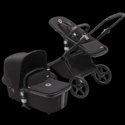Bugaboo Kinderwagen 3 In 1 Fox Cub Compleet Black Midnight Black + Isofix Base + Autostoel Adapters