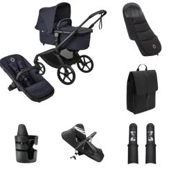 Bugaboo Kinderwagen Fox 5 Renew Essentiële Bundel Complete Black | Deep Indigo