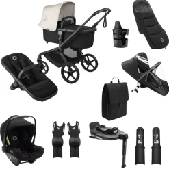 Bugaboo Kinderwagen Fox 5 Renew Ultieme Newborn Bundel Complete Black | Heritage Black Misty White