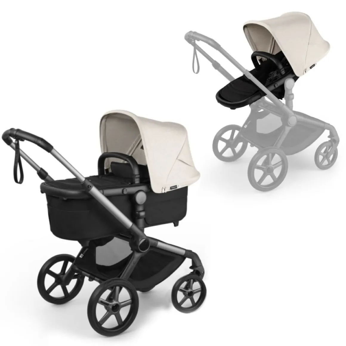 Bugaboo Kinderwagen Fox 5 Renew Ultieme Newborn Bundel Complete Black | Heritage Black Misty White
