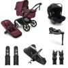 Bugaboo Kinderwagen Fox 5 Renew 3 in 1 Bundel Complete Black | Dark Cherry