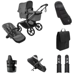 Bugaboo Kinderwagen Fox 5 Renew Essentiële Bundel Complete Graphite | Moon Grey