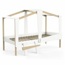 Cabane Tienerbed Mat Wit/Massief Den + Bedlade Mat Wit/Massief Den