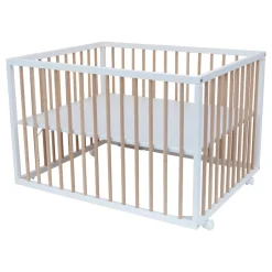 Cabino Baby Box Met Wieltjes Jolly Wit Naturel