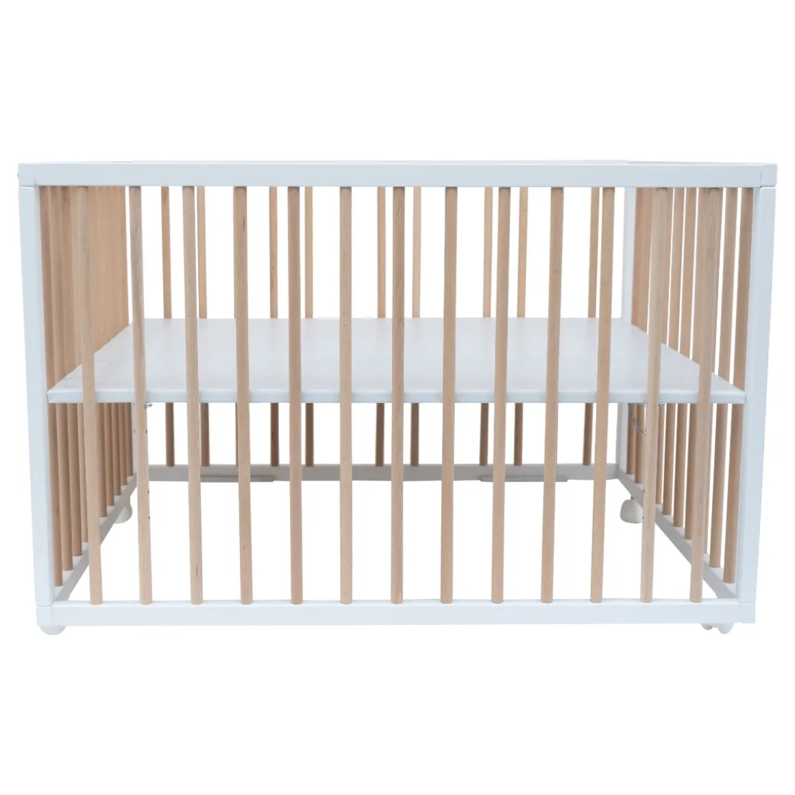 Cabino Baby Box Met Wieltjes Jolly Wit Naturel