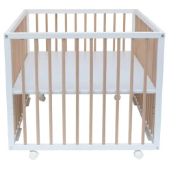 Cabino Baby Box Met Wieltjes Jolly Wit Naturel