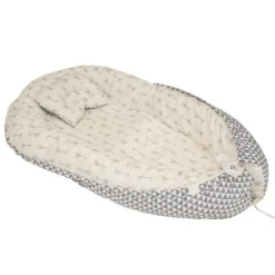 Cabino Babynestje Pijltjes Wit Grijs