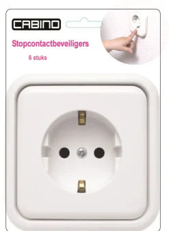 Cabino Draaibare Stopcontact Beschermers Wit set van 8