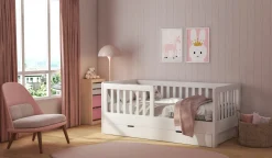 Cabino Peuterbed Met Lade Joan 70 x 140 cm Wit