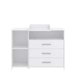 Cabino Peuterkamer Timo Wit 3 Delig met Commode Jim en Lars Kledingkast