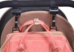 Cabino Tassenhaken Voor Kinderwagen Buggy Zwart