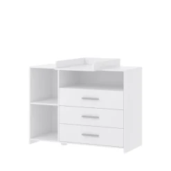 Cabino Tienerkamer Noel Wit 3 Delig met Commode Jim Wit en Lars Kledingkast Wit