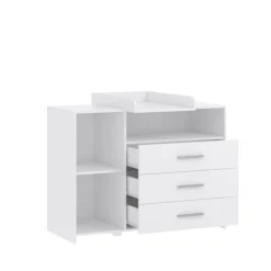 Cabino Tienerkamer Noel Wit 3 Delig met Commode Jim Wit en Lars Kledingkast Wit