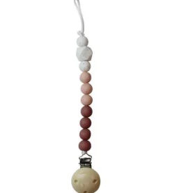 Chewie Speenclip Siliconen Kralen Blush, Rose Gritt, Wit Gritt