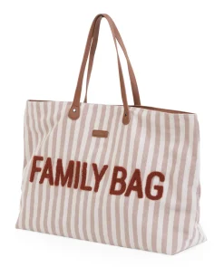Childhome Family Bag Strepen - Nude/Terracotta