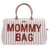 Childhome Mommy Bag Strepen - Nude/Terracotta