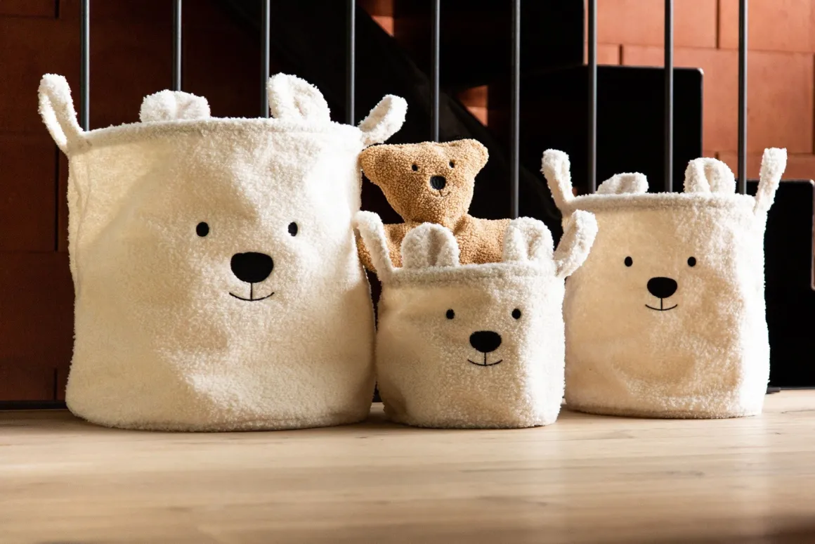 Childhome Teddy Basket 30x30x30 Off White