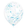 Confetti Ballonnen Blauw 30 cm 6 Stuks
