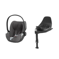 Cybex Autostoel Groep 0 Cloud T I Size Plus Mirage Grey Dark Grey + Cybex Draaibare Base T Black
