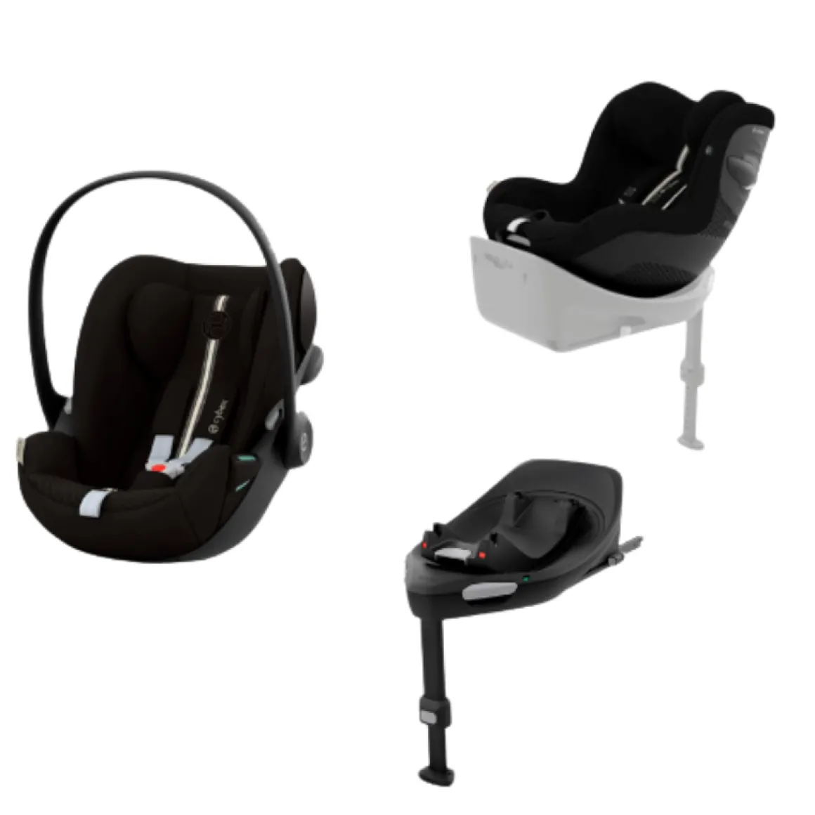 Cybex Autostoelen Set Cloud G Plus + Sirona G Plus Moon Black + Base G