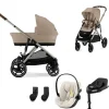 Cybex Gazelle S Kinderwagen 3 In 1 Taupe Almond Beige + Isofix Base