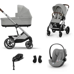 Cybex Kinderwagen 3 in 1 Balios Set M Lux Stone Grey | Mid Grey