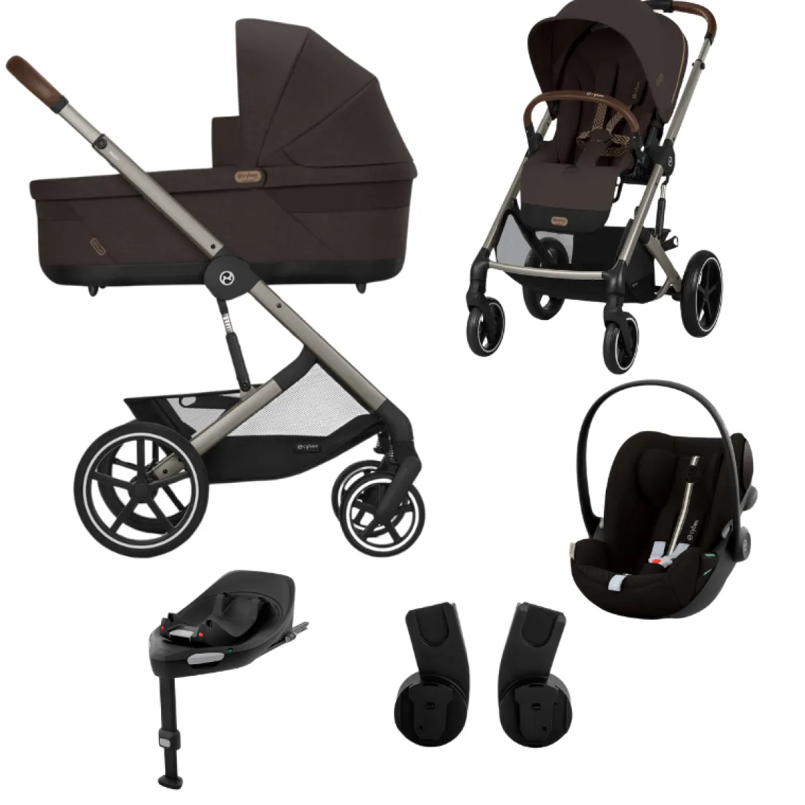 Cybex Kinderwagen 3 in 1 Balios Lux Set M Chocolate Brown | Brown