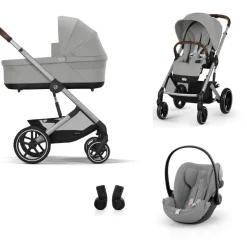 Cybex Kinderwagen 3 in 1 Balios Set S Lux Stone Grey | Mid Grey