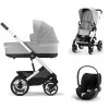 Cybex Kinderwagen 3 In 1 Talos S Lux Silver Lava Grey Mid Grey Met Cybex Autostoel Cloud T