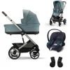 Cybex Kinderwagen 3 In 1 Talos S Lux Taupe Sky Blue Mid Blue Met Cybex Autostoel Aton S2