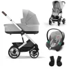 Cybex Kinderwagen 3 In 1 Talos S Lux Silver Lava Grey Mid Grey Met Cybex Autostoel Aton S2